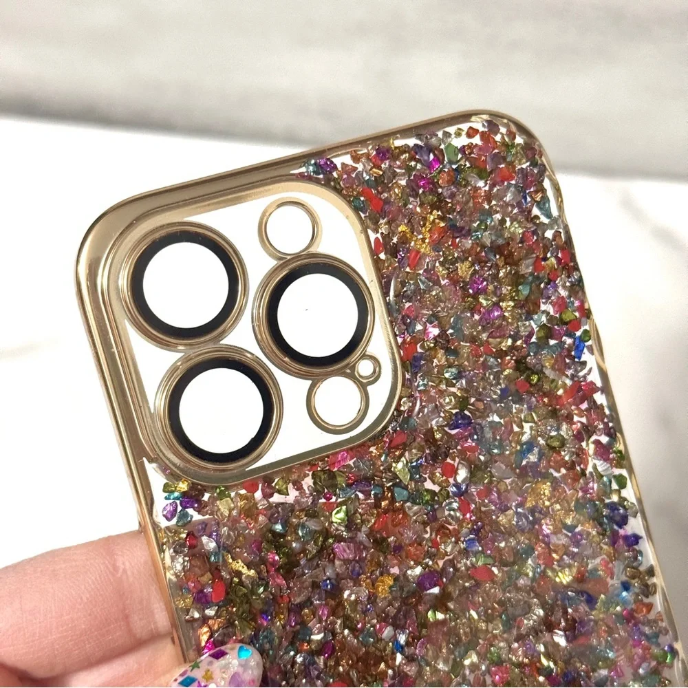 NEW | HANDMADE CUSTOM IPHONE 15 PRO MAX KORI NAME UNIQUE STONE RESIN PHONE CASE
